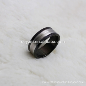 Fashion Blank Titanium Stainless Steel Band Ring For Men